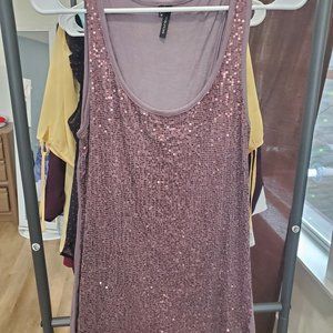 Sequin Front Tank